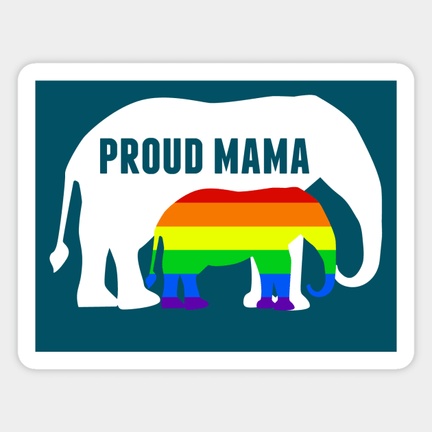 Proud LGBT Mama Elephant Magnet by epiclovedesigns